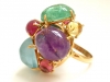 A Massive Gold and Multi-colored Gemstone Ring,circa 1950-3